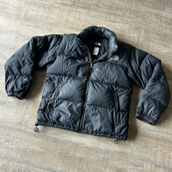 ▶️ The North Face 700 Puffer Jacket fill men’s M Black hooded winter goose down - Picture 1 of 16